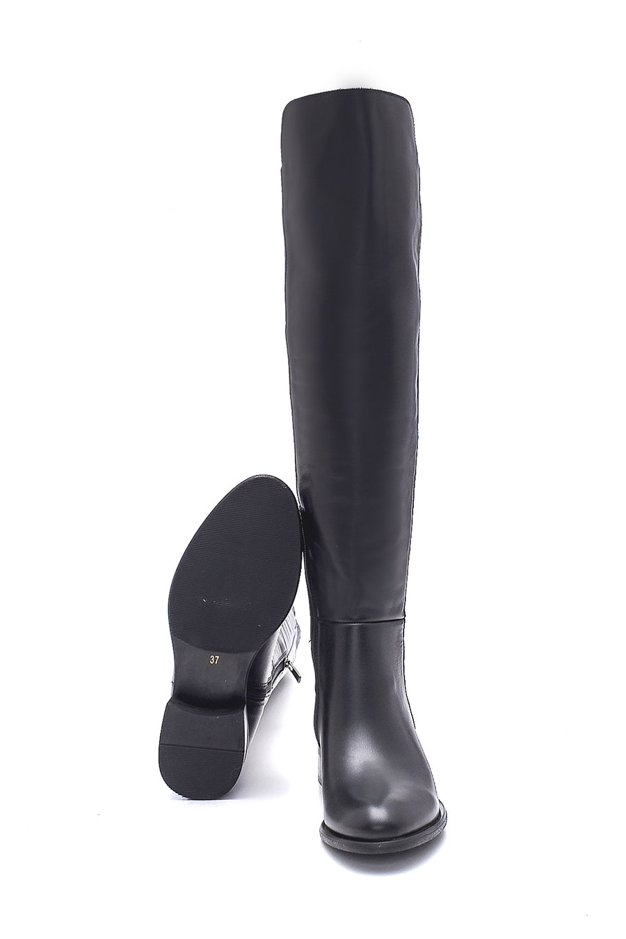 Women's Leather Zippered Boots