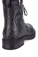 Studded Women's Leather Boots | Derimod