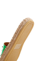 Women's Green Stone Straw Sole Espadrille Slippers | Derimod