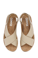 Camper Women's Beige Oruga Sandals | Derimod
