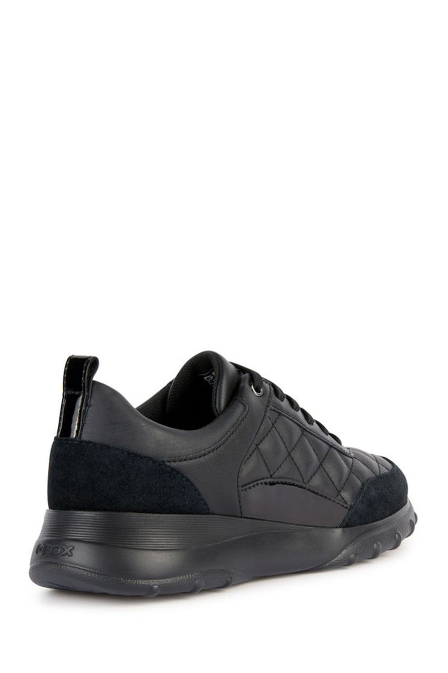 Geox Women's Black Alleniee Lace-Up Thick Soled Sports Sneaker