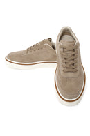 Erkek Bej Bağcıklı Süet Deri Sneaker | Derimod