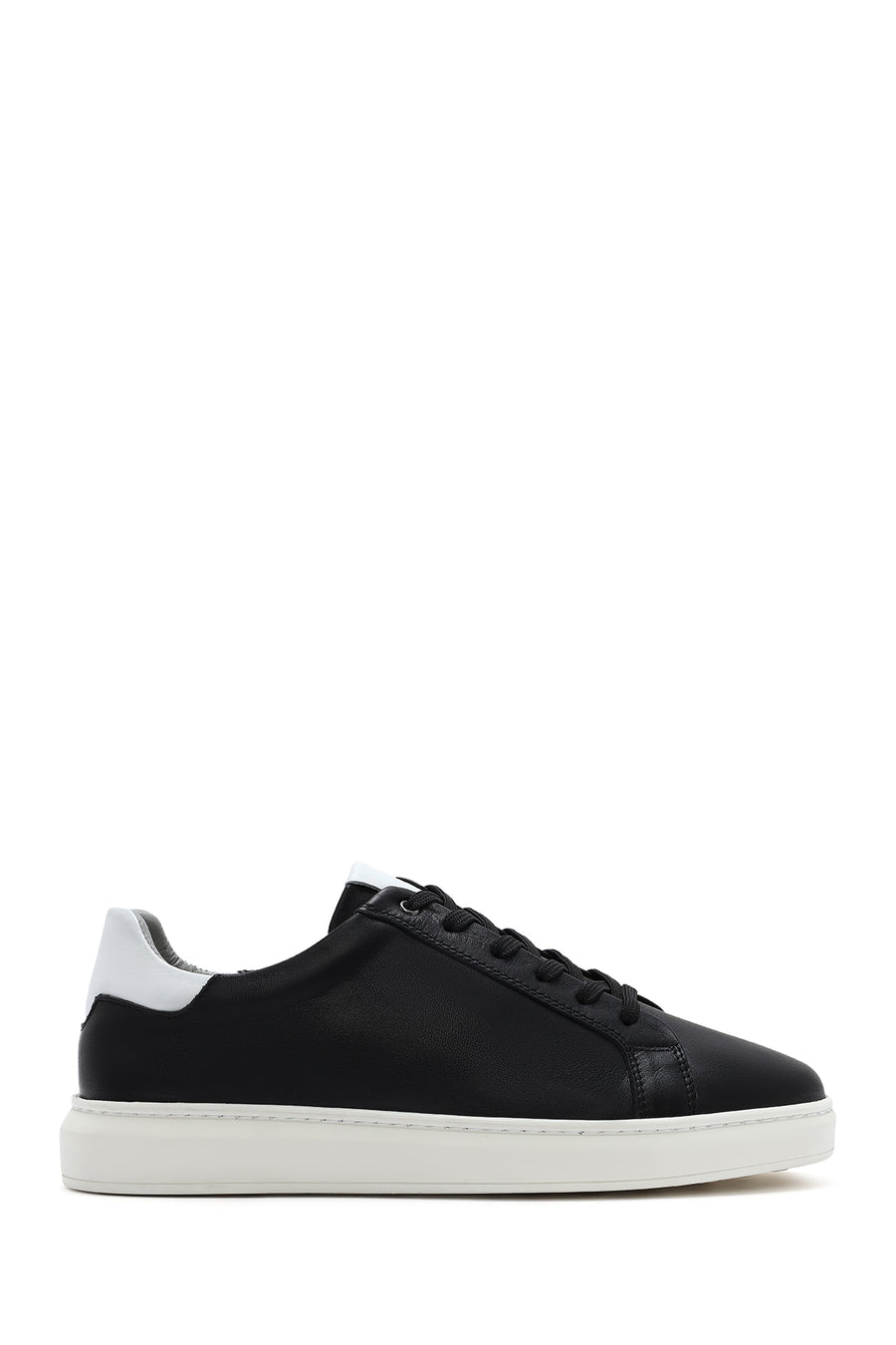 Men's Black Lace-up Leather Sneaker 25SFD674718 | Derimod