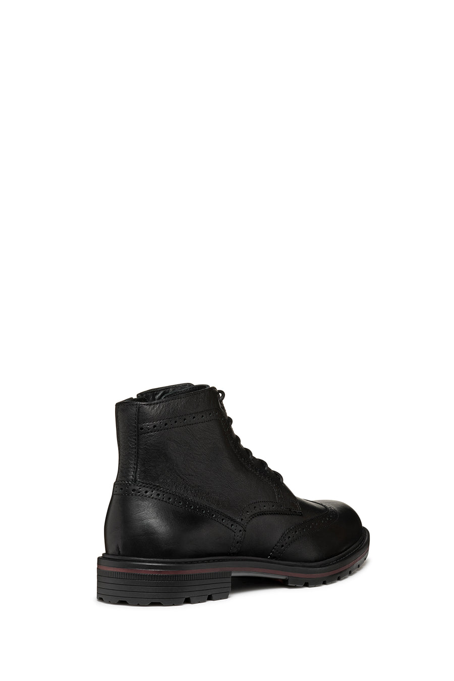 Geox Men's Black Walk Pleasure C Lace-Up Leather Boots