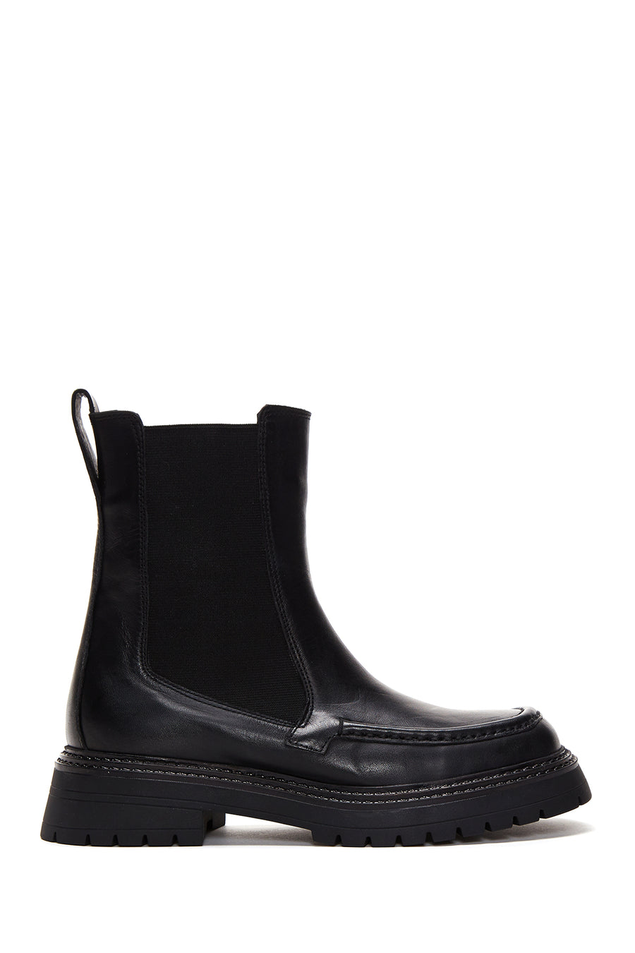 Women's Black Leather Chelsea Boots 22WFD186818 | Derimod
