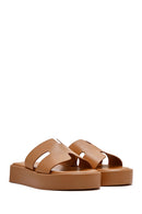 Women's Tan Thick Soled Slippers | Derimod