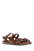 Women's Brown Leather Bodrum Sandals | Derimod