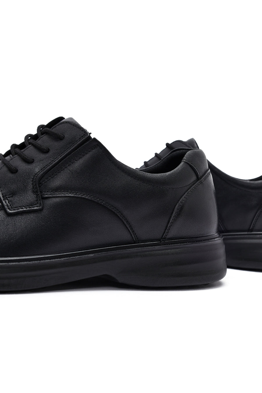 Men's Black Lace Up Leather Casual Shoes