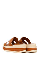 Woman Taba Thick-Soled Leather Slipper | Derimod