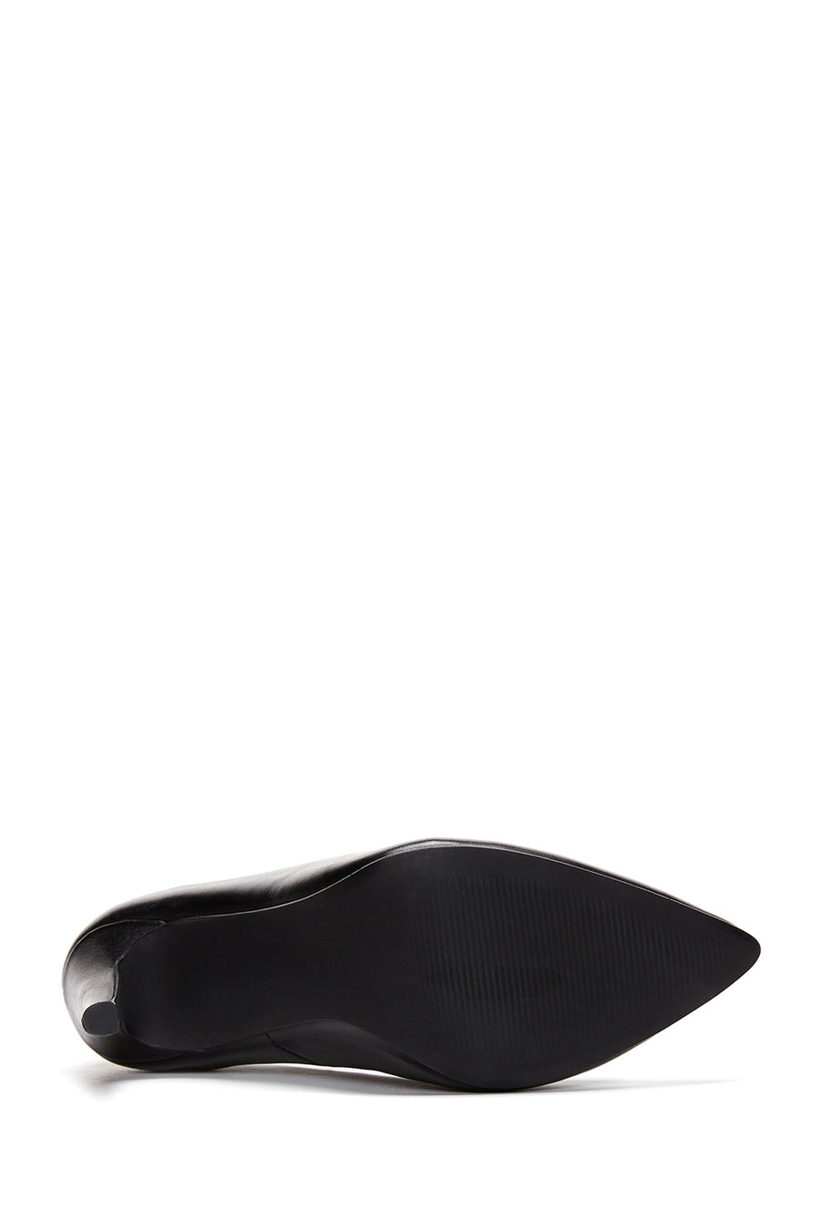 Women's Black Thin Heeled Leather Stiletto