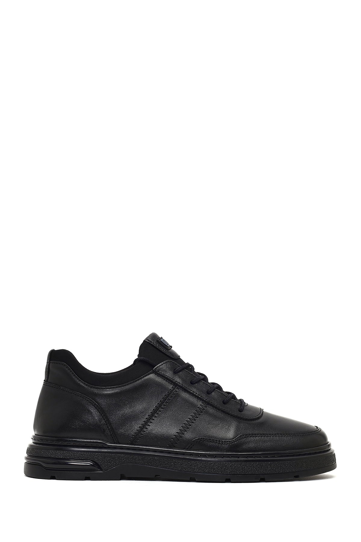 Male Black Lace-Up Leather Sneaker WM700004DV | Derimod
