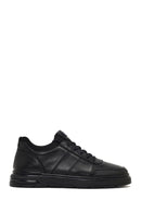 Male Black Lace-Up Leather Sneaker | Derimod