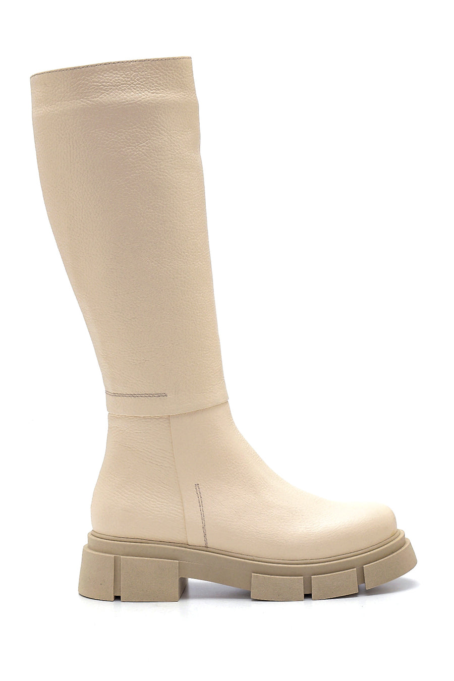 Women's Leather Thick Sole Boots 21WFD1352FT | Derimod
