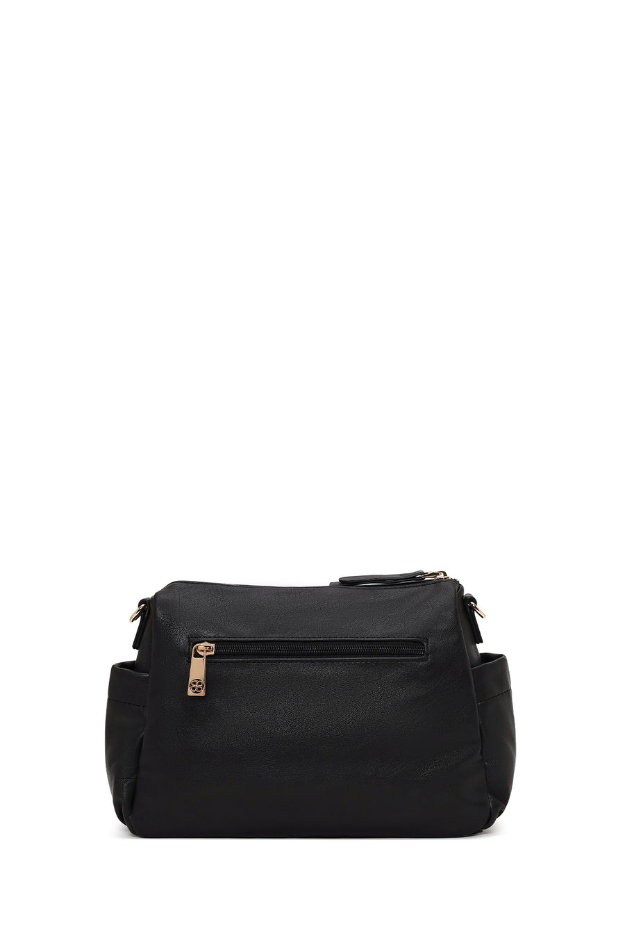 Woman Black Long-Strap Crossbody Bag