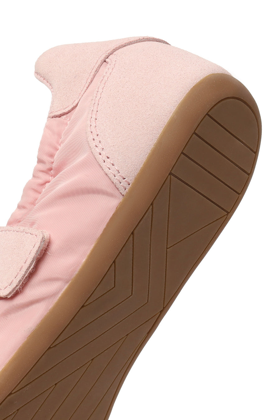 Women's Powder Pink Strapped Leather Sport Ballet Flats