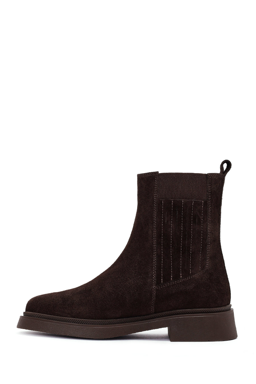 Woman Brown Suede Chelsea Boots