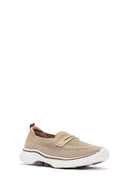 Derimod Zero Women's Beige Fabric Loafers | Derimod