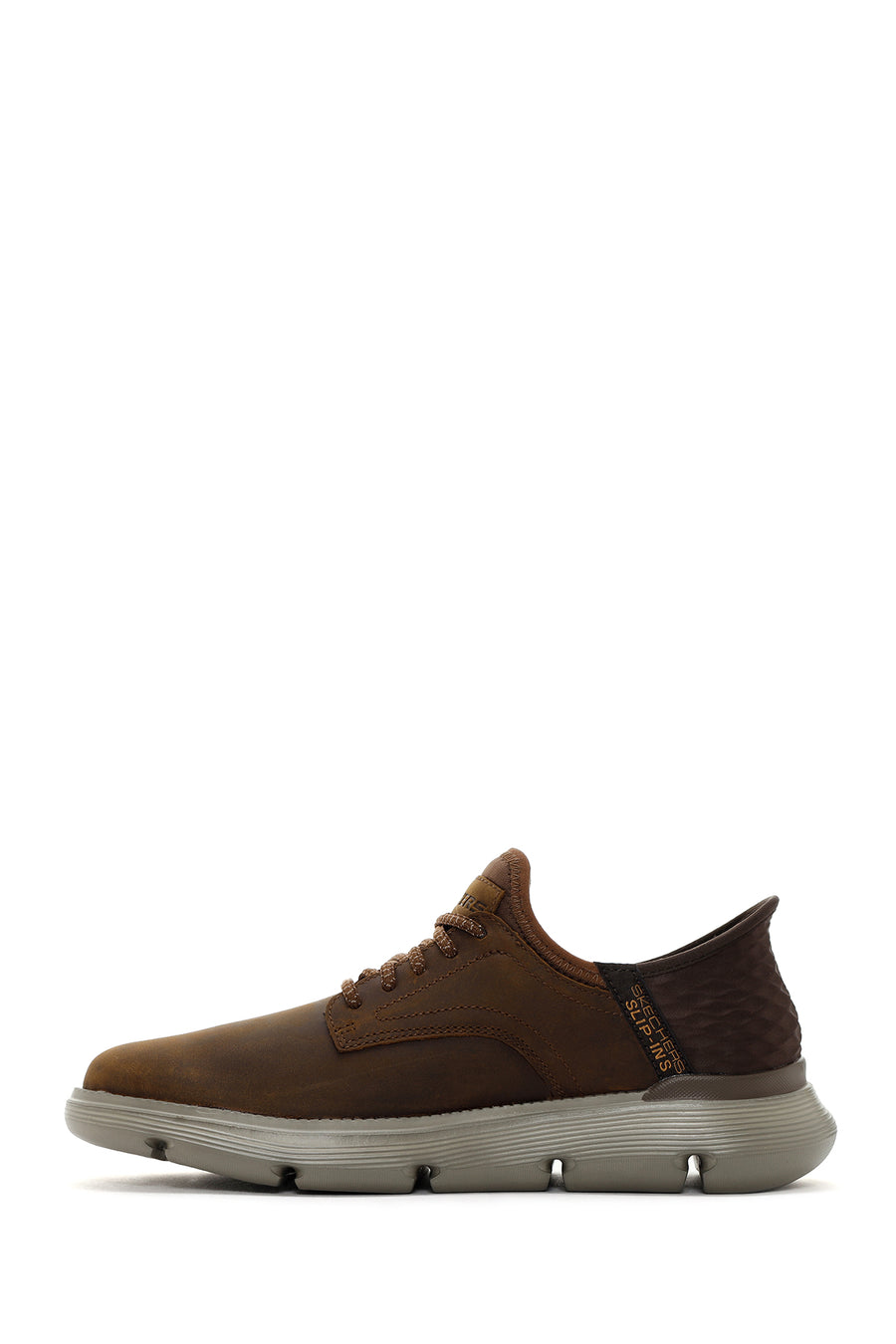 Skechers Men's Brown Garza Gervin Leather Sneaker
