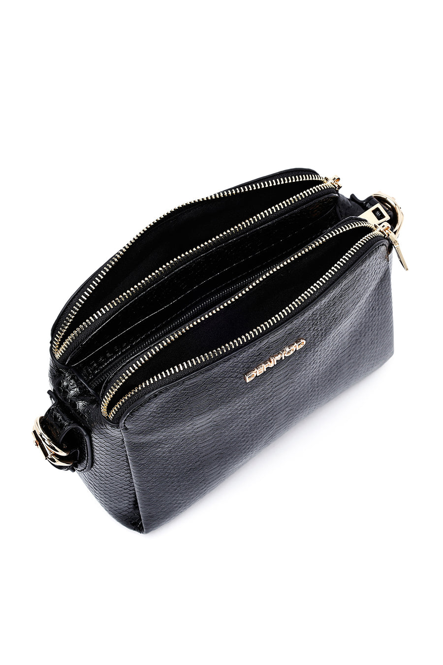 Women's Black Long Strap Crossbody Bag