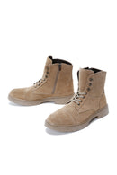 Men's Mink Leather Boots Flat Boots | Derimod
