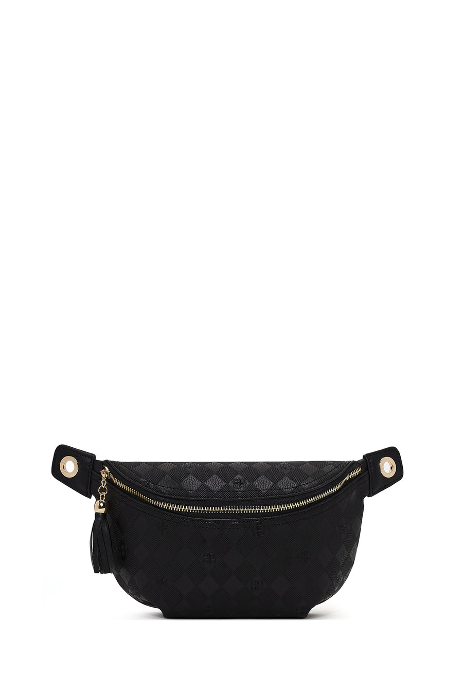 Woman Black Printed Waist Bag