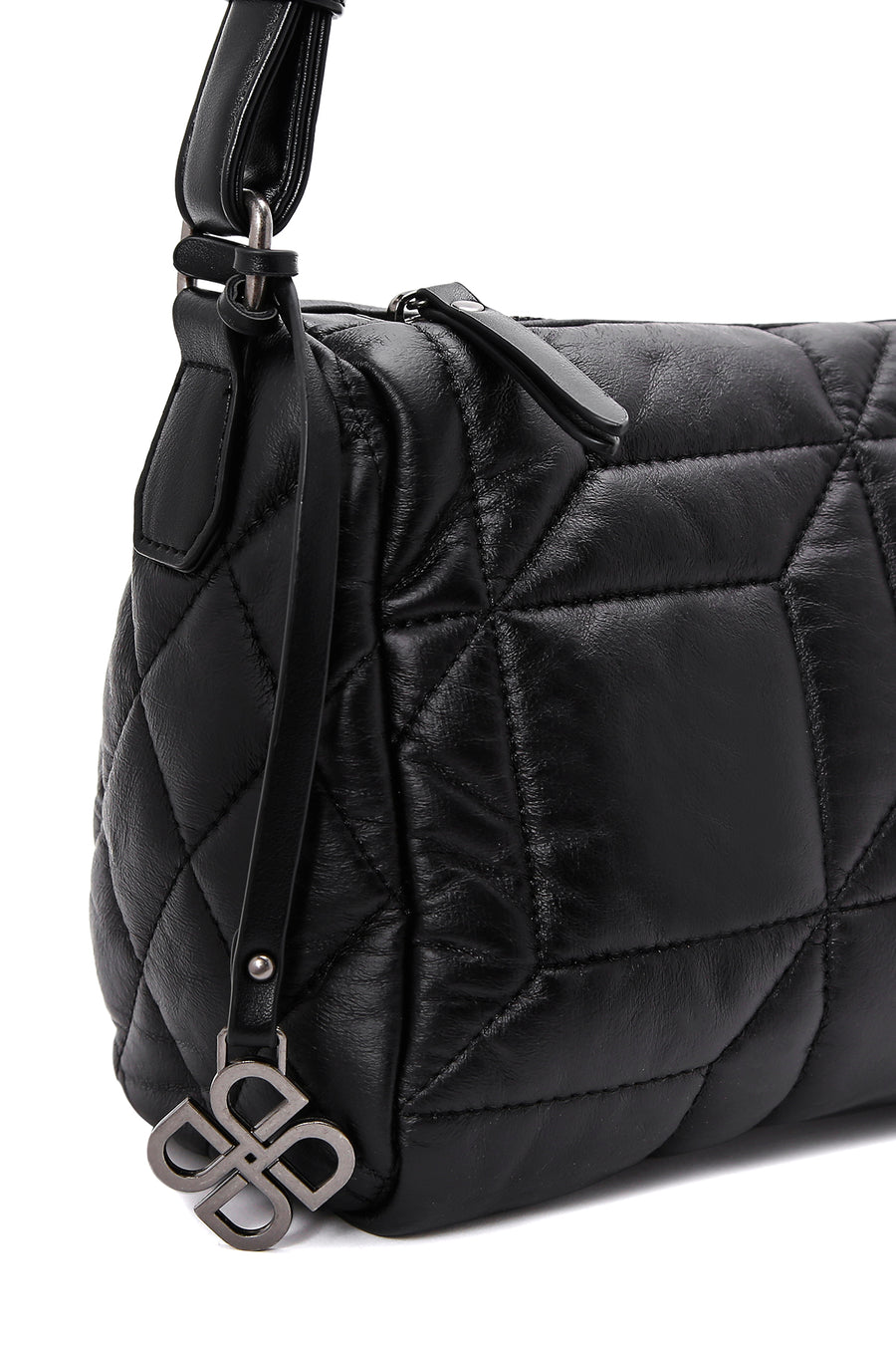 Women's Black Quilted Crossbody Bag