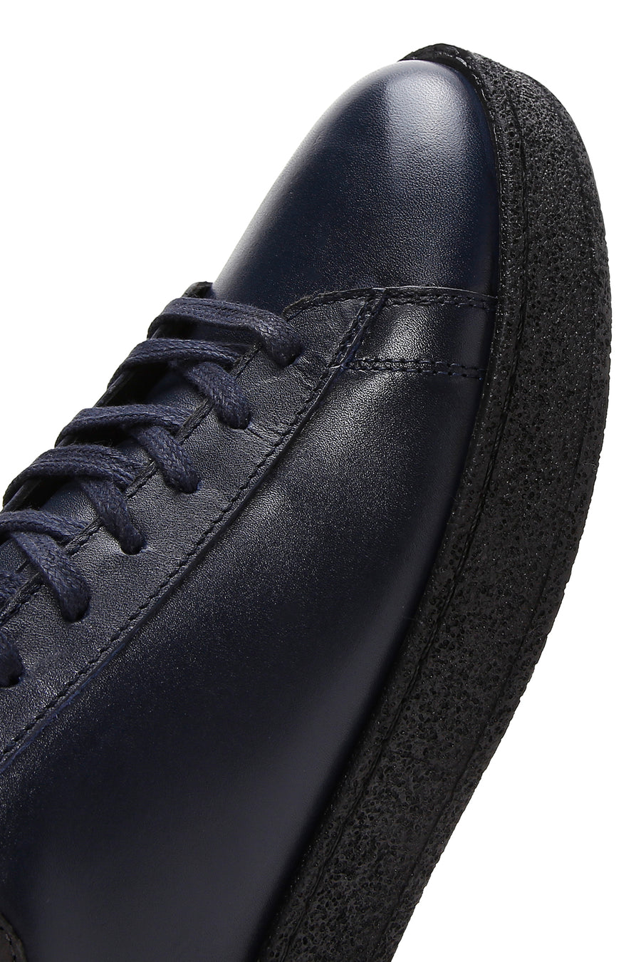 Erkek Lacivert Deri Sneaker