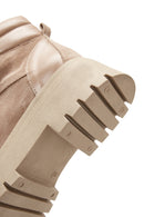 Women's Powder Suede Leather Lace Up Boots | Derimod