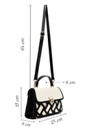 Women's Beige Long Strap Patterned Handbag | Derimod