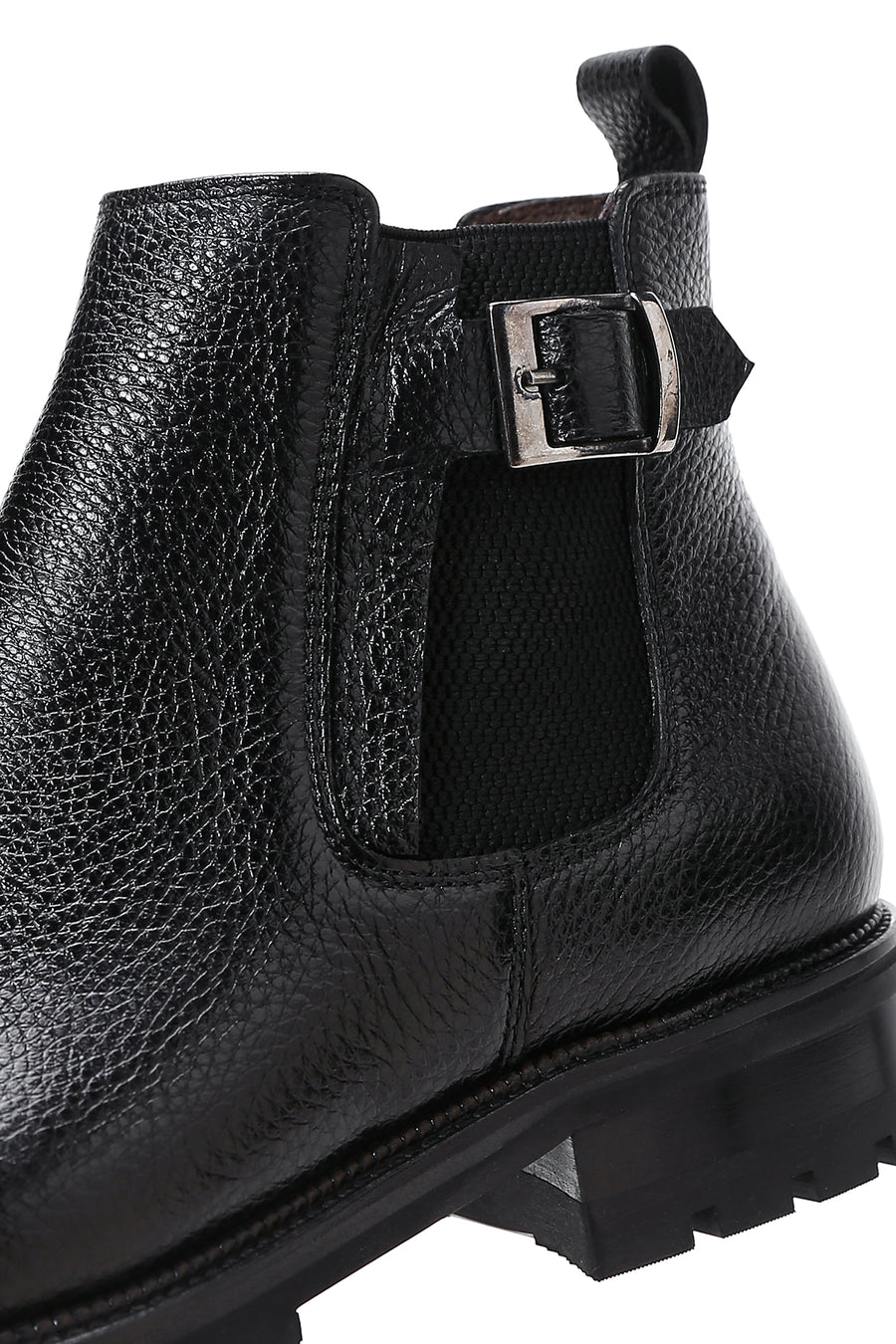 Men's Leather Buckle Boots