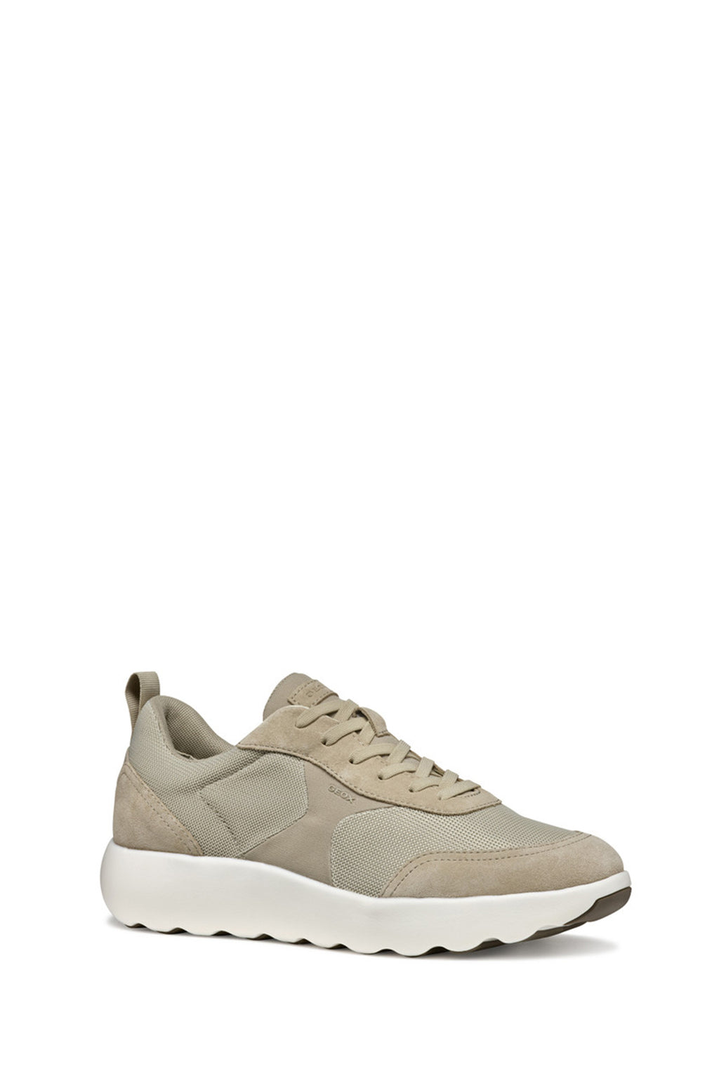 Geox Erkek Bej U Xtors D - Mesh + Suede Bağcıklı Süet Deri Sneaker