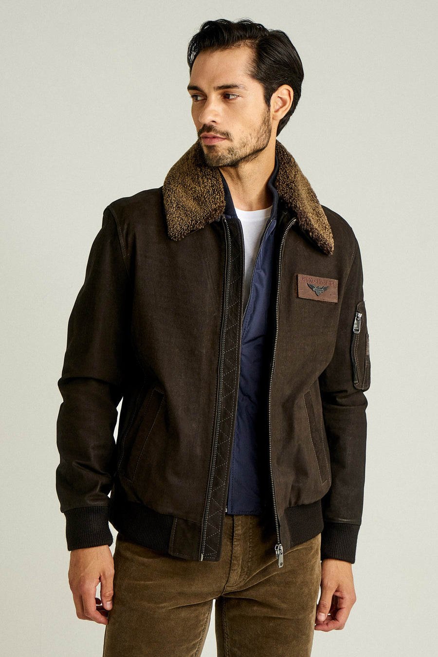 Falcon Men's Leather Jacket 17WGD6262KN | Derimod
