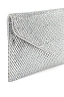 Woman Silver Chain-Strap Stone-Embellished Evening Bag | Derimod