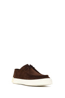 Male Brown Lace-Up Thick-Soled Suede Leather Casual Shoes | Derimod