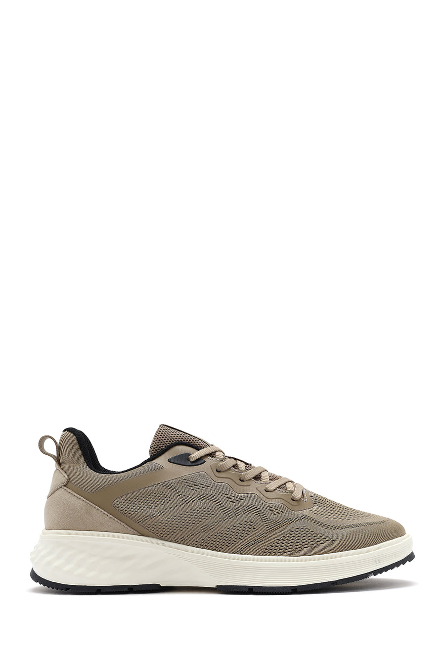 Erkek Bej Bağcıklı Kalın Tabanlı Sneaker 25SFD76016F | Derimod