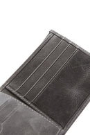 Men's Gray Leather Wallet | Derimod