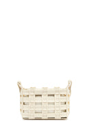Woman Cream Long Strap Knit Crossbody Bag | Derimod