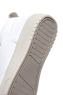 Women's White Leather High Top Sneaker | Derimod