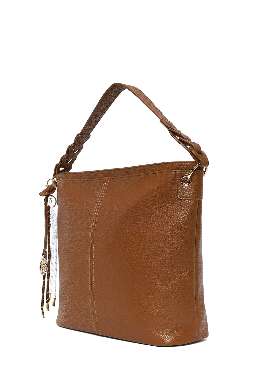 Woman Brown Long-Strap Shoulder Bag