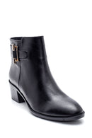 Women's Buckle Medium Heel Boots | Derimod
