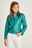 Viola Women's Leather Jacket | Derimod