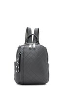 Women's Gray Long Strap Printed Backpack | Derimod