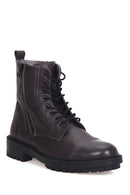 Men's Zippered Leather Boots | Derimod