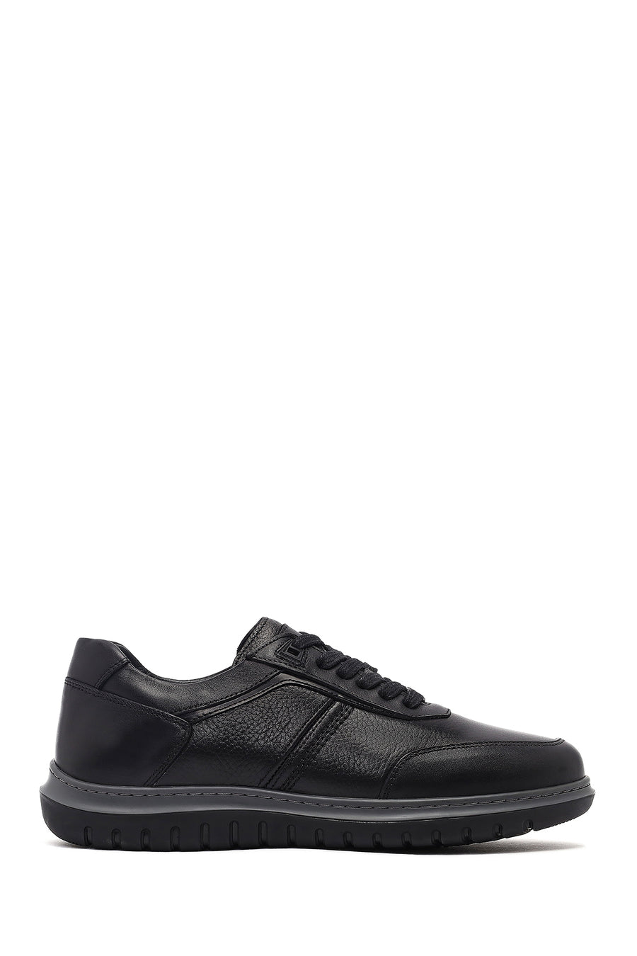 Erkek Siyah Bağcıklı Deri Sneaker 25WFD677314 | Derimod