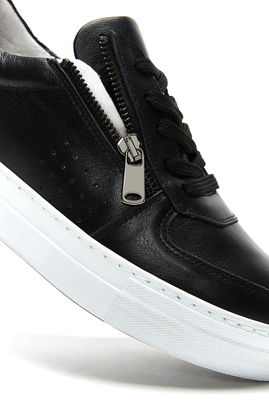 Women's Leather Zipper Sneaker