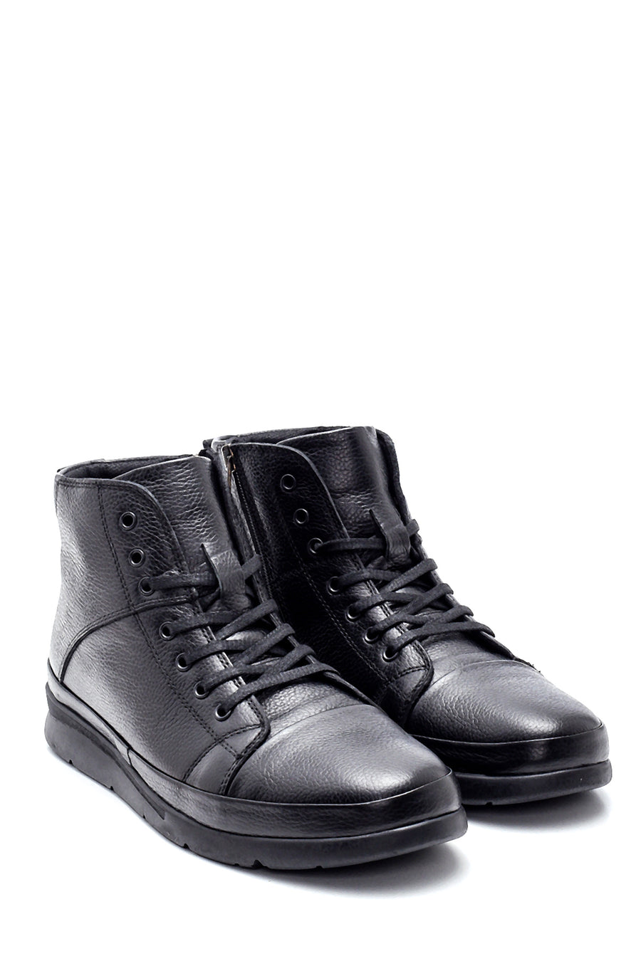 Men's Leather Zippered Boots
