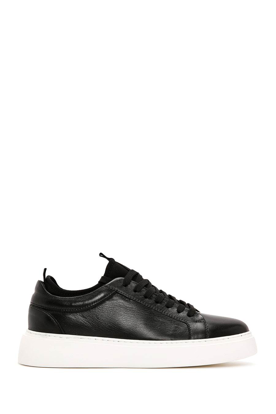 Men's Black Lace-up Leather Sneaker 25SFD610318 | Derimod