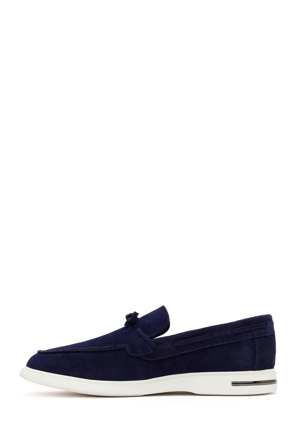 Erkek Lacivert Süet Deri Casual Loafer