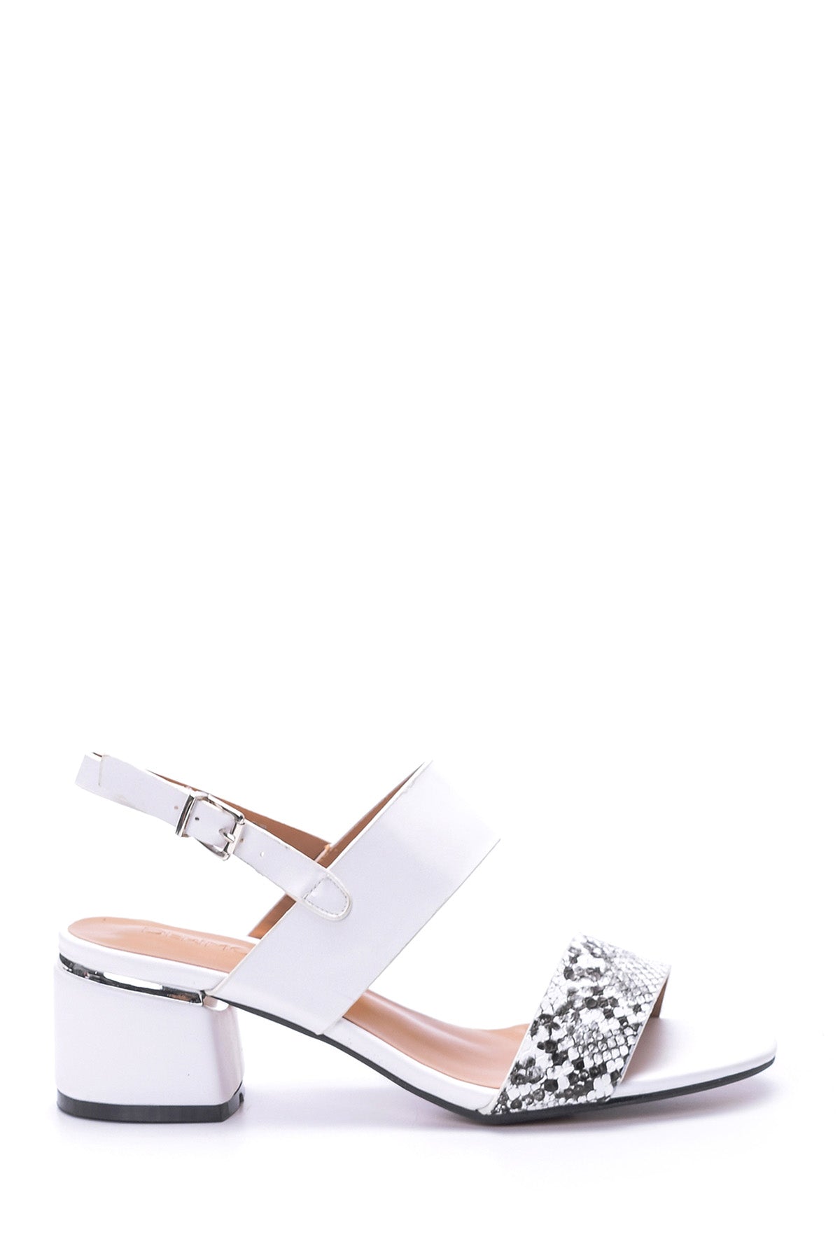 Women's Crocodile Detailed Heeled Shoes 19SFE276214 | Derimod