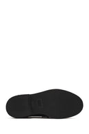 Men's Black Buckle Leather Casual Loafer | Derimod
